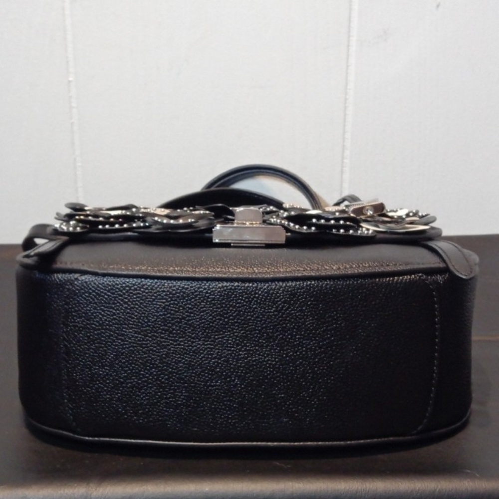 Michael Kors Cassie Lg Leather Flower Satchel - Picture 8 of 8